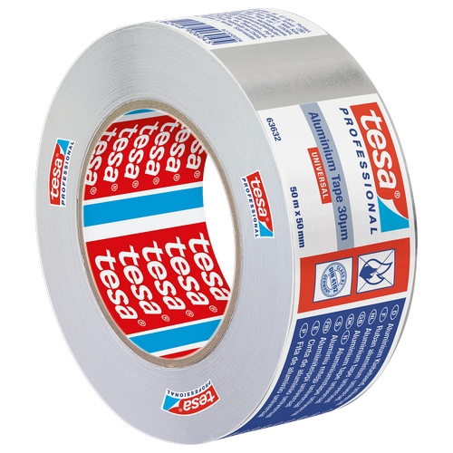 Tesa 63632 Aluminium tape met liner 50mm x 50 meter - 30µ