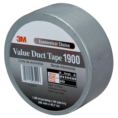 3M 1900 Duct tape budget 50mm x 50 meter Grijs