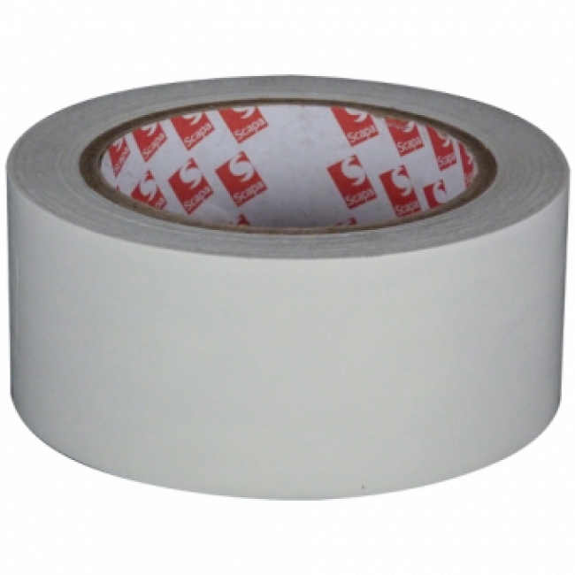 Vloertape wit van Scapa 50mm x 33 meter PVC