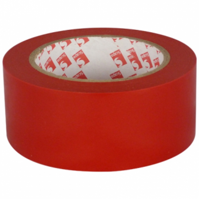 Vloertape rood van Scapa 50mm x 33 meter PVC