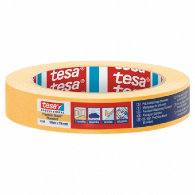 Tesa 4344 Washi afplaktape Oranje 19mm