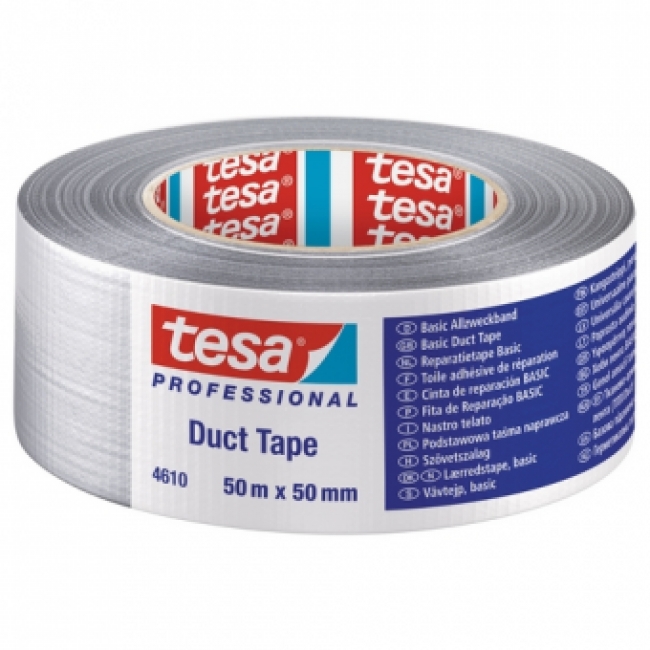 Tesa 4610 Duct tape budget (18 Mesh) 50mm x 50 meter Grijs